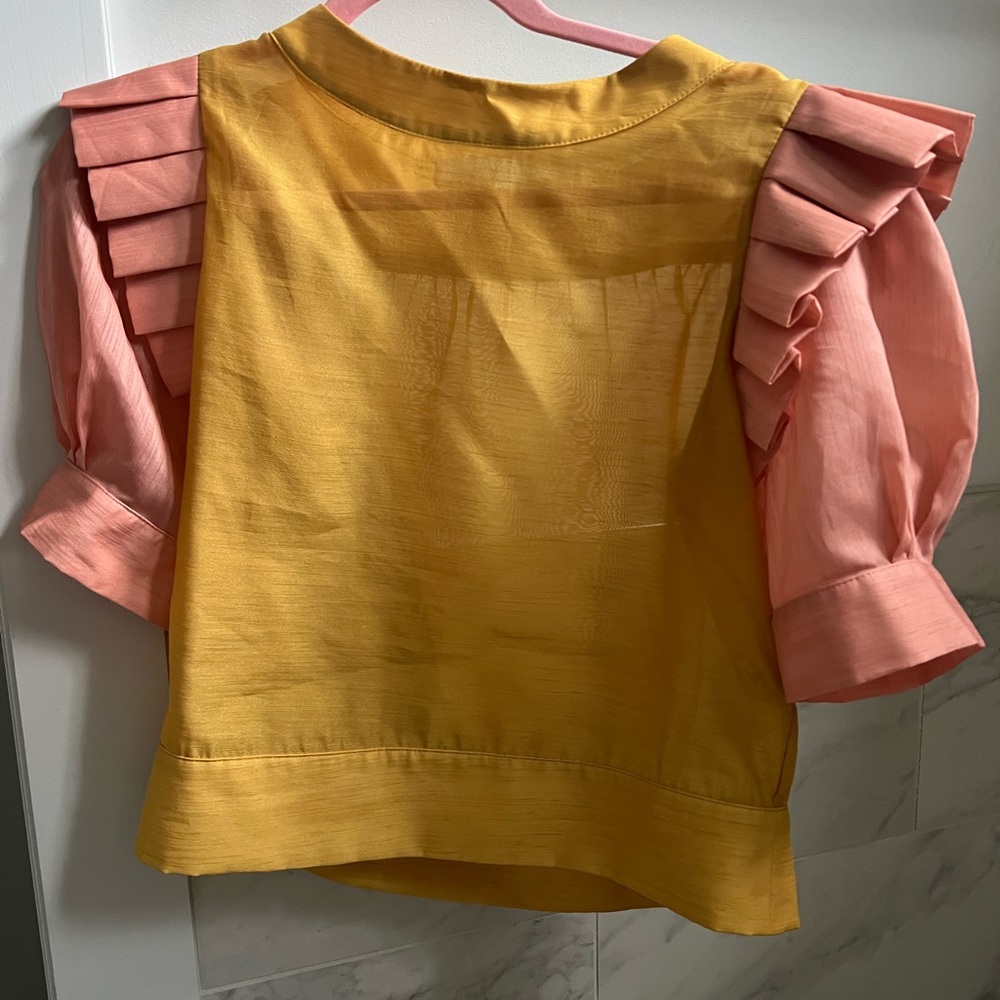 Katharine Kidd pink and yellow top